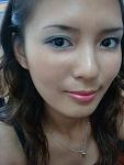 me wearing berry crush. this actually has less pink and more brown in real.